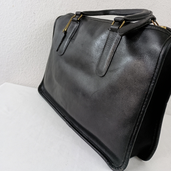 Vintage Coach Black Slim Satchel 310- 3934 - Picture 7 of 10